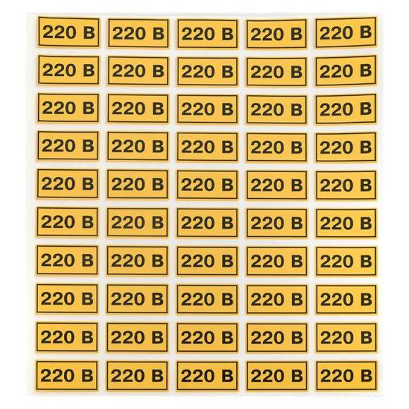 Наклейка "220В" 20х40мм PROxima EKF an-2-18 Наклейка "220В" 20х40мм PROxima EKF an-2-18