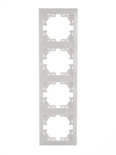 Рамка 4-м Mira вертикал. бел. LEZARD 701-0200-154 Рамка 4-м Mira вертикал. бел. LEZARD 701-0200-154