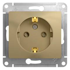Розетка 1-м СП Glossa 16А IP20 с заземл. защ. шторки механизм титан SE GSL000445 Розетка 1-м СП Glossa 16А IP20 с заземл. защ. шторки механизм титан SE GSL000445